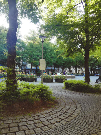 Hohenzollernplatz am frühen Abend
