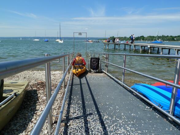 Rampe auch als Kajak Einstieg geeignet