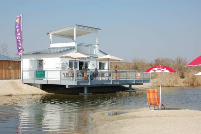 Kiosk am Mauerner Badesee in Neustadt an der Donau im Hopfenland Hallertau