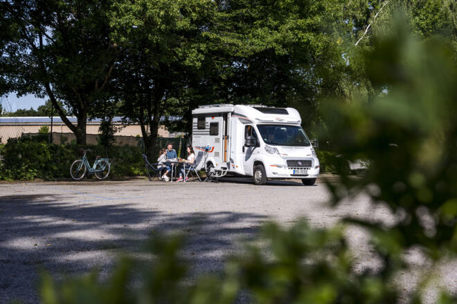 Frühstück am Wohnmobilstellplatz an der AmperOase