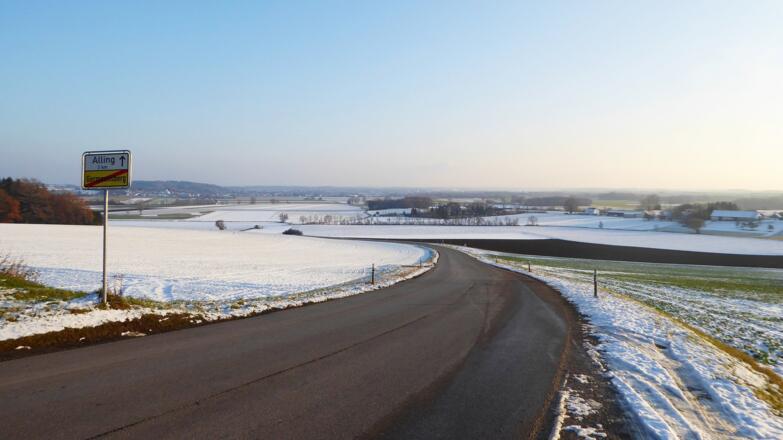 Blick in Richtung Süden bis zu den Alpen
