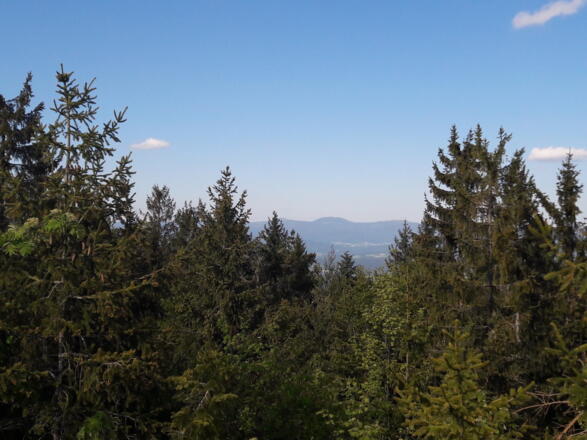 Blick vom Klausenstein zum Großen Arber