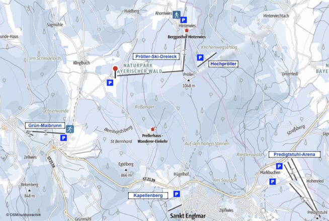 Skilift-Karte St. Englmar