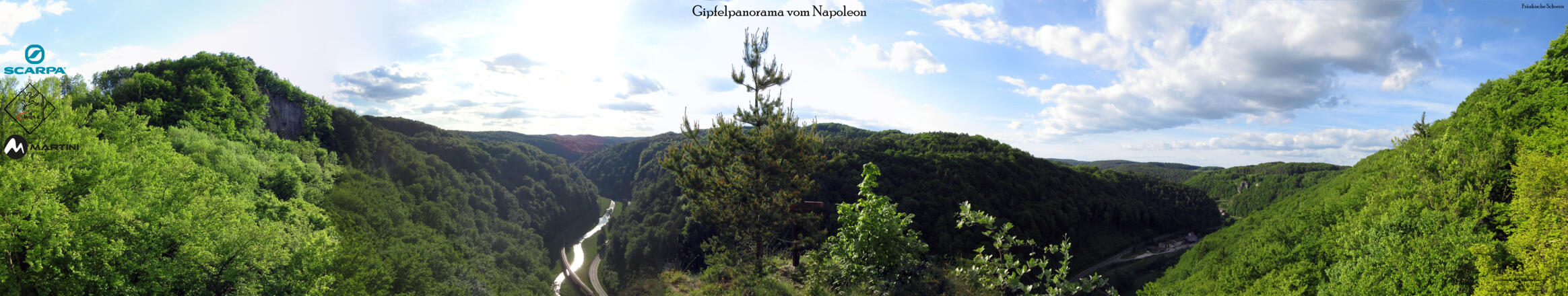 Gipfelpanorama vom Napoleon (Fränkische Schweiz)