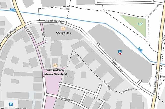 Parkplatz gegenüber Valentinspassage