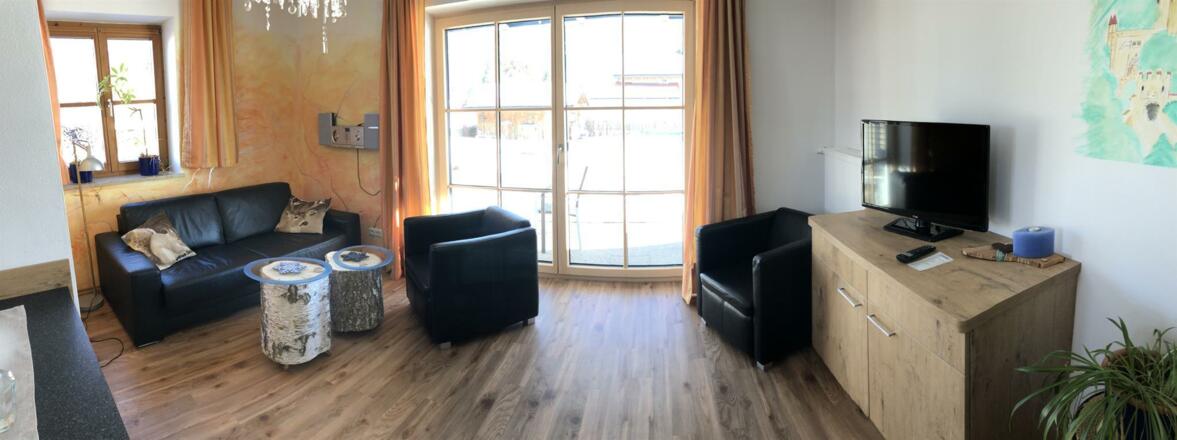Wohnzimmer Fewo Schloßblick