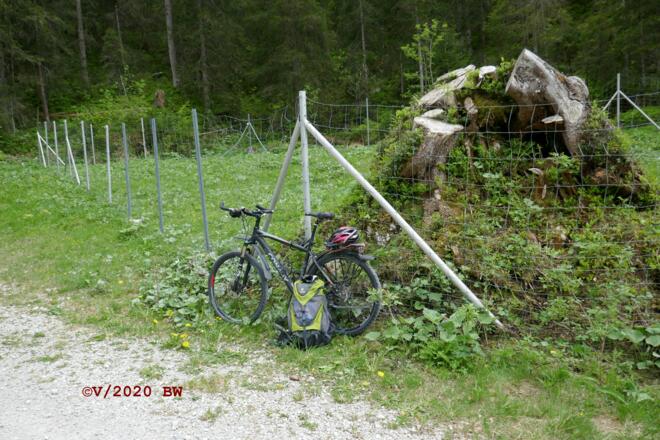 Radlparkplatz an der Wassergewinnung