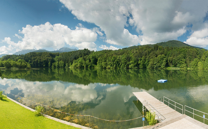 Panorama von der Liegewiese Höglwörth