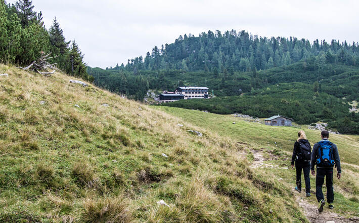Auf dem Weg zur Neuen Traunsteiner Hütte