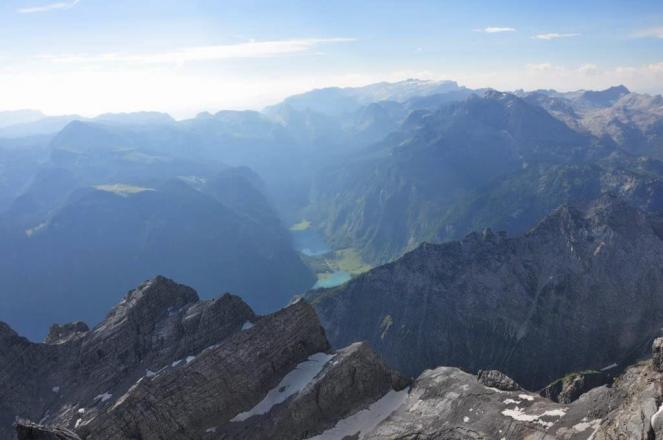 Watzmannkinder und Königsee - nur einer von tausend Eindrücken oben am Hocheckgipfel