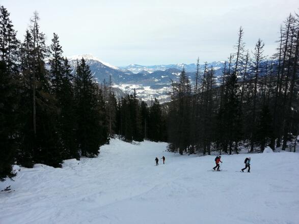 Skitouren Aufstieg zur Gugl