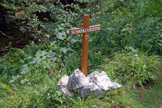 Das Gipfelkreuz am Schapbachriedel