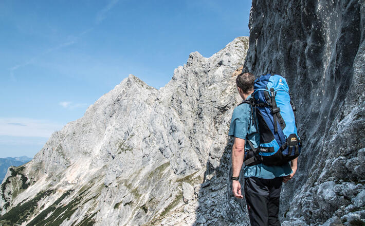 Aufstieg über Schaflsteig zur Mayrbergscharte