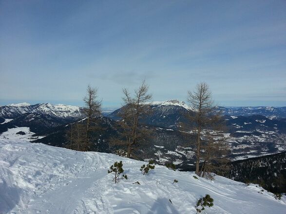 Blick von der Watzmann Gugl in Richtung Norden zum Untersberg