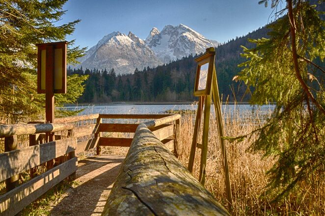 Der abgezäunte Uferbereich des Taubensees