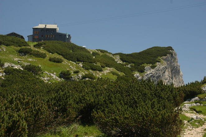 Stöhrhaus vom Schlussanstieg aus