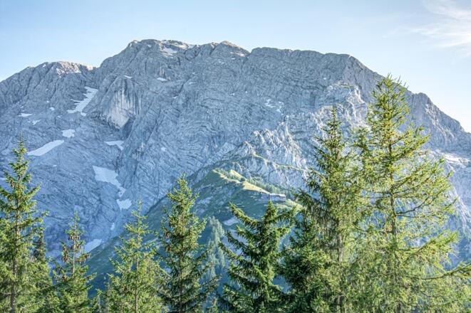 Blick zum Purtschellerhasu am Hohen Göll