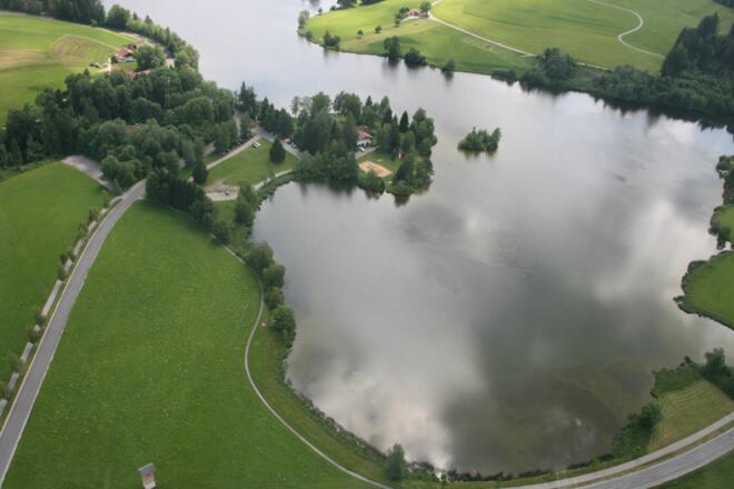 Luftbild zum Schwaltenweiher