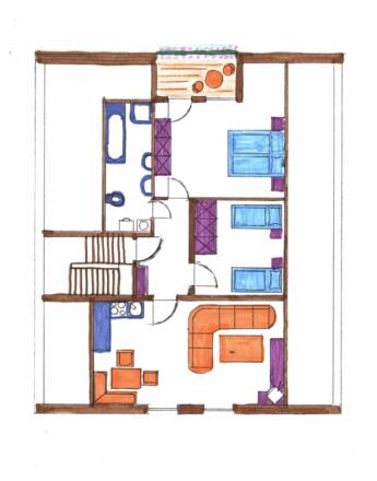 Grundriss der Wohnung