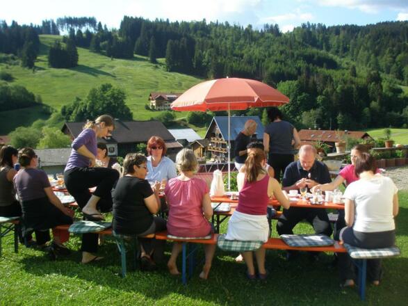 Frühstück im Garten