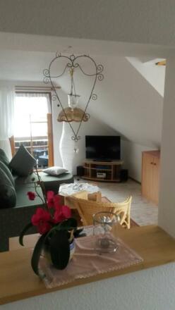 Wohnzimmer Ferienwohnung Siegel