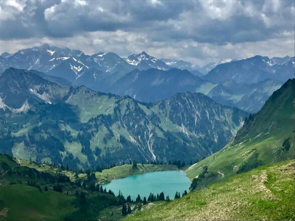 Wanderung Nebelhorn Blick Seealpsee