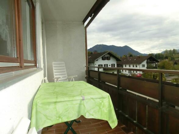 vom Balkon Blick zum Grünten