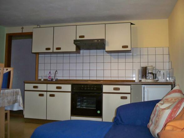 Küche Ferienwohnung mit Balkon