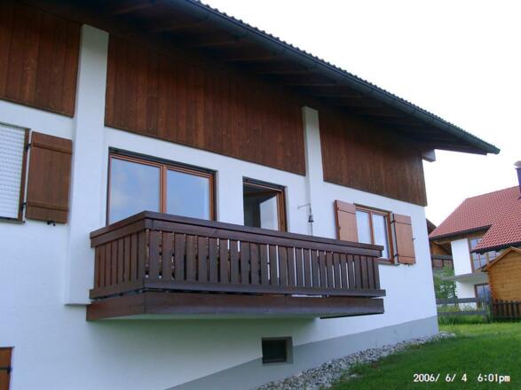 Blick auf Balkon der FeWo