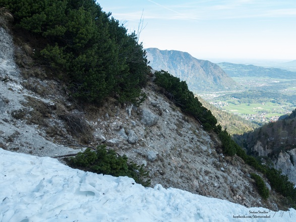 Ausgang von der Rinne auf den Steig