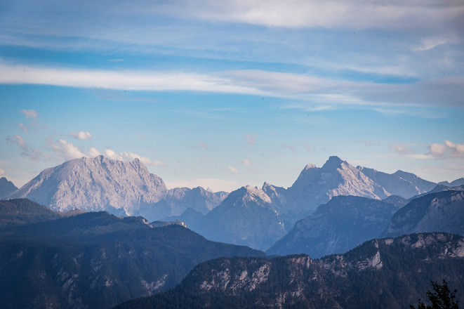 Blick zu Watzmann und Hochkalter