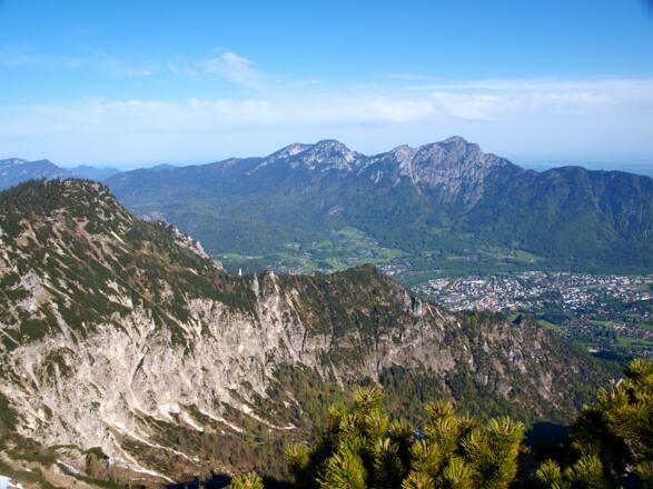 Dreisesselberg 1680 m mit Bad Reichenhall und Hochstaufen