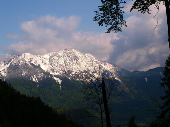 Angeschneiter Hochstaufen beim Anstieg