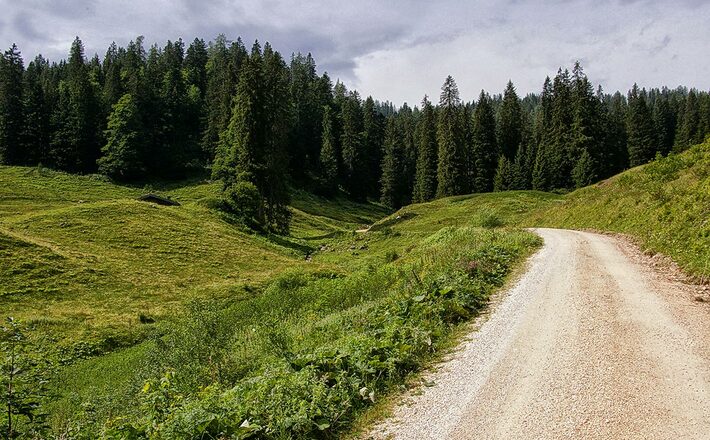 Auffahrt ins Lattengebirge