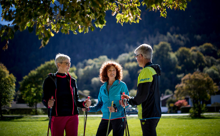 Wanderer in der Alpenstadt Bad Reichenhall