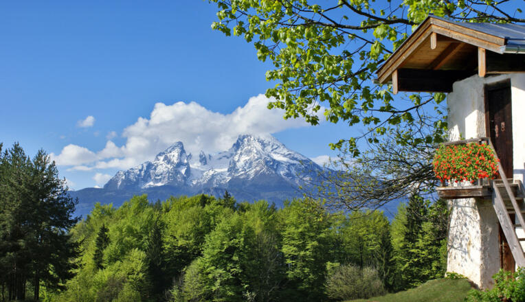 Blick vom Hochgartdörfl zum Watzmann