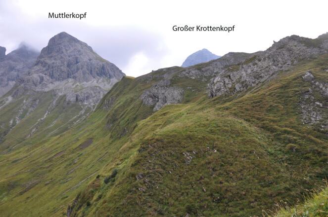 Deckengrenze unter dem Mädelejoch 