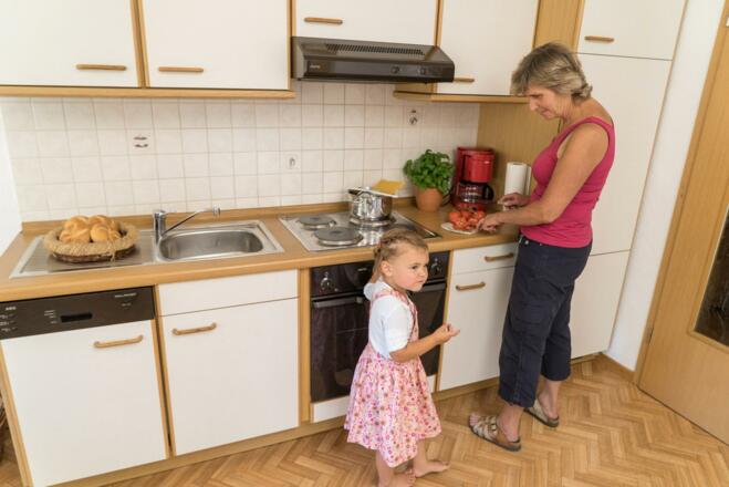 Küche Ferienwohnung Grünten