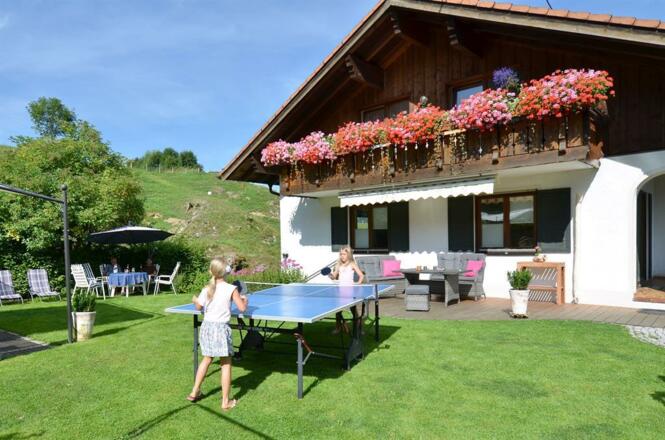 Tischtennisplatte im Garten