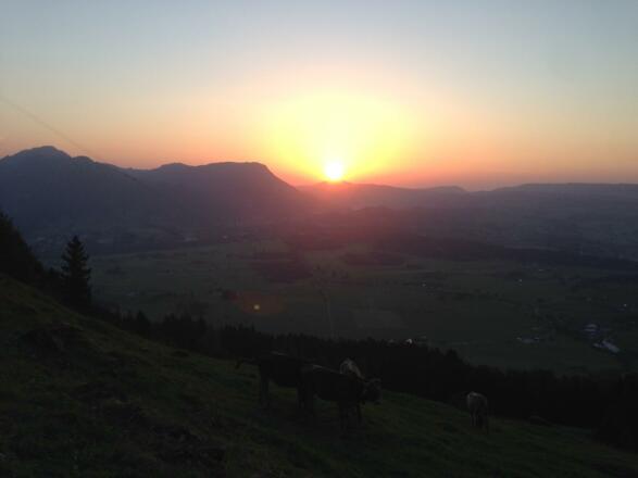Sonnenuntergang im Allgäu