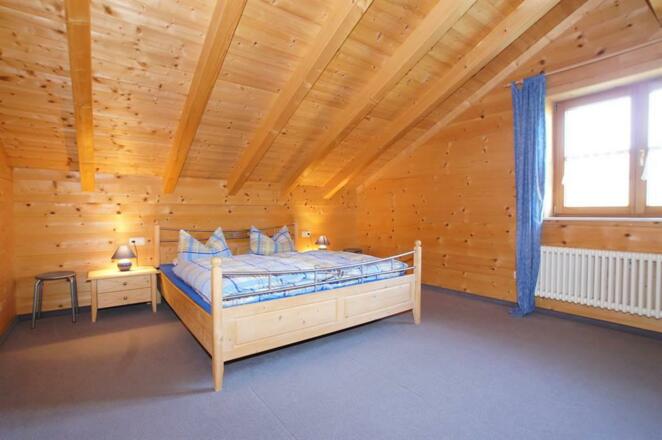 Schlafzimmer der kleinen Ferienwohnung