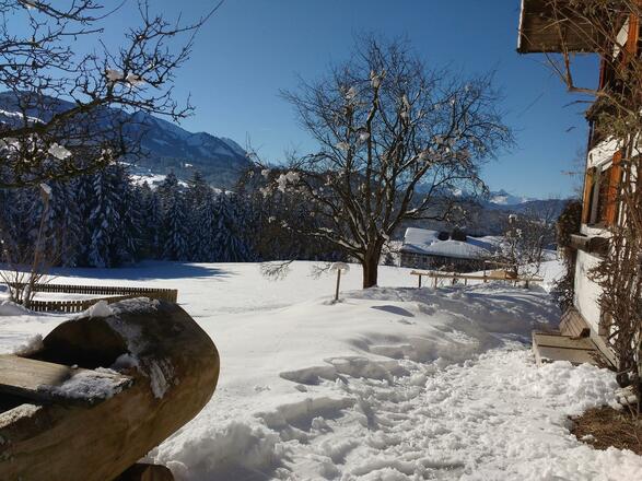 Haus-Ostseite mit Südblick
