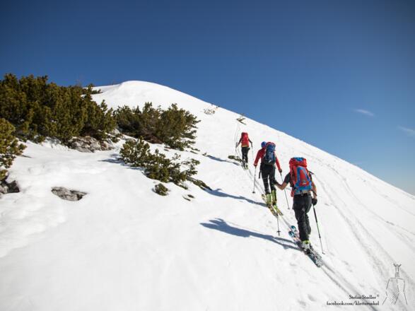 die letzten Meter auf den Gipfel