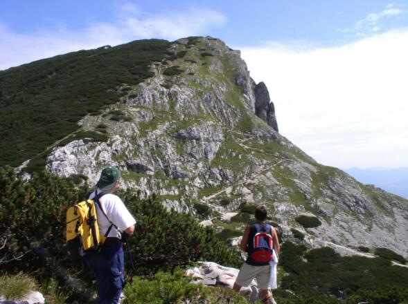 Letzter Anstieg vor der Mittagsscharte 1670 m