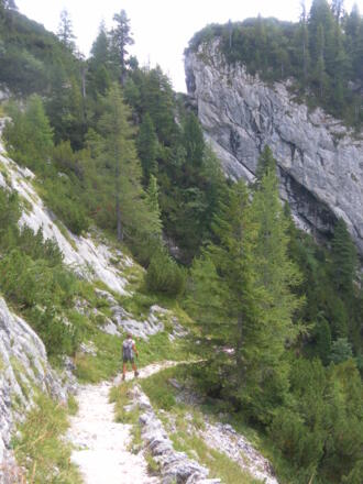 Rückblick zum Schrecksattel