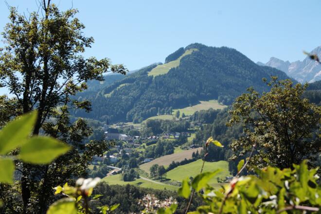 Schöne Aussicht auf Bad Dürrnberg und den Zinken