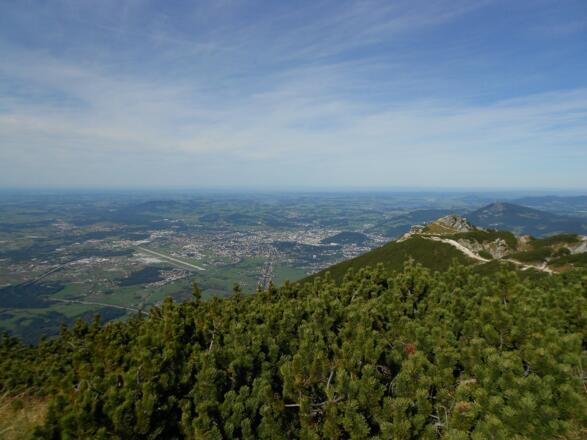 Hinter bzw. unter dem Geiereck liegt Salzburg