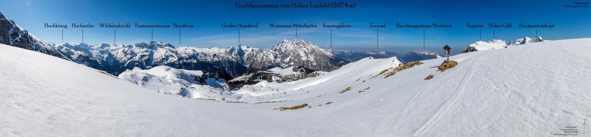 Gipfelpanorama von Hohen Laafeld.