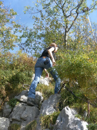 Einstieg in die Gipfelrinne