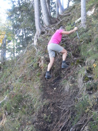 kurze Steilaufschwünge